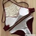 Women's Lace Low Waist Bikini Set Bathing Suit Beach Push-up Padded Bra Swimwear Wine B07M7TZD5P